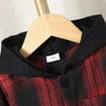 thumbnail image 4 of Toddler Boys Clothes Lattice Button Down Hoodied Tops + Pants Boys Fall Winter Outfits Set, 4 of 9