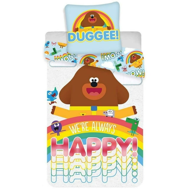 Hey Duggee Ensemble de Housse de Couette Happy