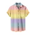 thumbnail image 3 of Prolriy Easter Shirts for Men, Men's Easter Rabbit Pattern Short Sleeved Pocket Shirt Mens Shirts Yellow S, 3 of 3