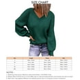 thumbnail image 5 of Suéter de mujer, suéter de cuello en V para mujer Suéter de mujer con cuello en V Suéter de mujer de color liso Diseñado meticulosamente, 5 of 5