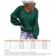 thumbnail image 5 of Suéter de mujer, suéter de cuello en V para mujer Suéter de mujer con cuello en V Suéter de mujer de color liso Diseñado meticulosamente, 5 of 5