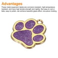 thumbnail image 4 of Uxcell 2 Set Pet ID Tags Cute Paw Shape, 30x30mm Metal Personalized Engraving Up to 5 Lines for Pet Dog ID Tags (Purple), 4 of 6