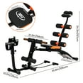 thumbnail image 7 of Happydeer Multifunctional Fitness Bench with Resistance Bands, Adjustable Home Workout Bench for Full Body Training, 7 of 7