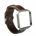 thumbnail image 3 of FIEWESEY Bands Compatible with Garmin First Avenger/Venu 2/Vivoactive 4/Darth Vader 22MM Leather Watch Strap Wristband Bracelet with Stainless Steel Buckle Clasp(Dark Brown), 3 of 4