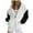 White-Coat, variant on Qetyuw Womens Color Block Hooded Jacket Long Sleeve Full Zip Up Open Front Cardigan Coat Fashion Casual Jackets