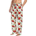 thumbnail image 2 of Xecao Rose Flowers Men's Straight Lounge Pajama Pants: The Ultimate in Comfortable Sleepwear, 2 of 9