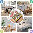 thumbnail image 4 of Pioneer Flower Floral Print Pattern Square Tablecloth,Waterproof Square Table Cover,Wipeable Spillproof Washable Table Cover for Home Kitchen Party Decor 60"x60"(152x152cm), 4 of 6