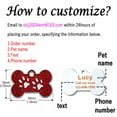 thumbnail image 5 of Papapt Personalized  Pet ID Tags Personalized Dog and Cat Tags Custom Engraved Easy to Read Cute Glitter Paw Tag Dog Foot P001, 5 of 6