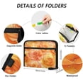 thumbnail image 3 of Organ Folder 14.2 x 0.8 x 10.6 Inches 13 Separate Pockets A4 Size Documents Folder A Sort Storage File Manager For The Home Office Orange Roses Seamless, 3 of 7