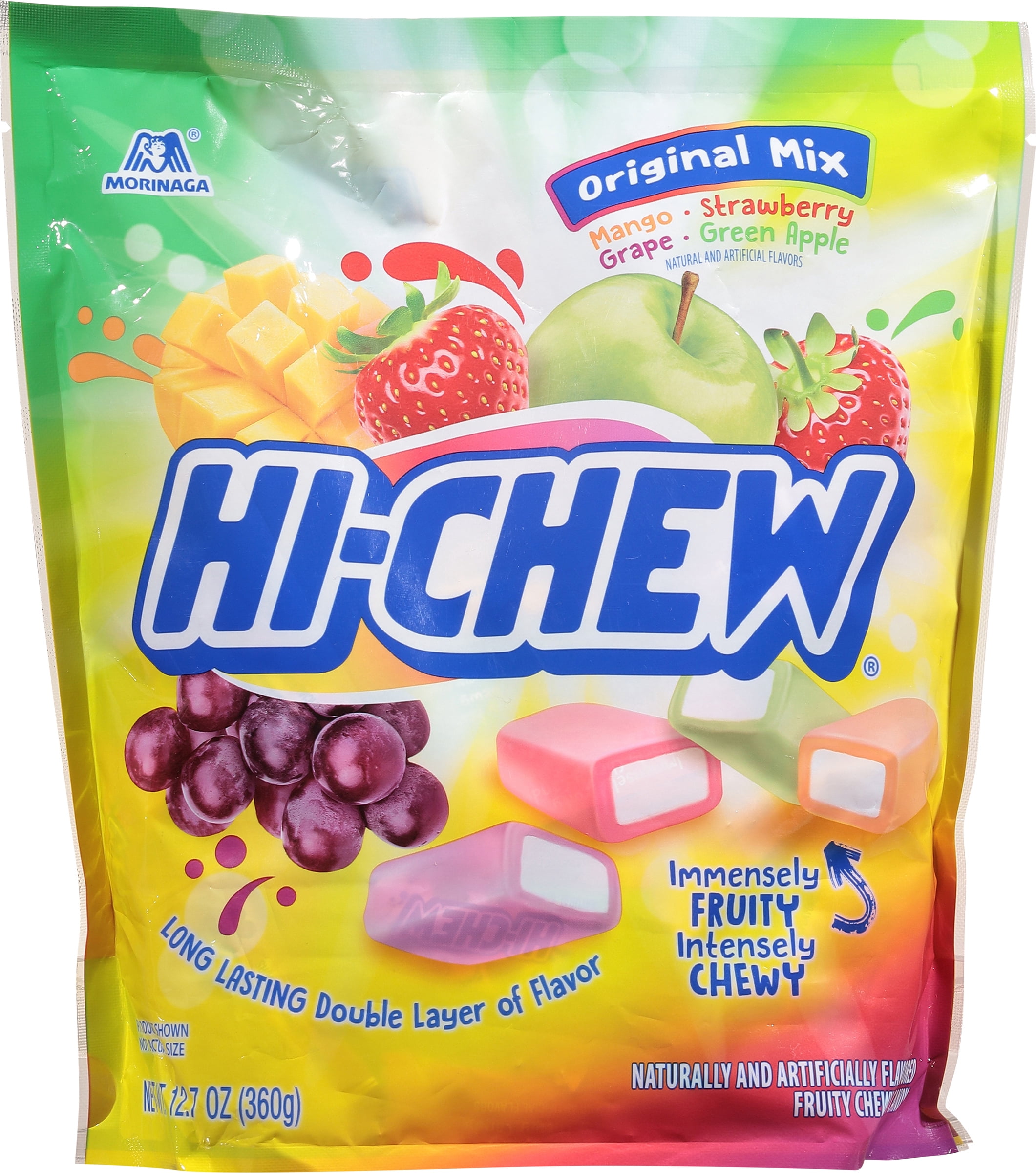 (4 pack) Hi-Chew Original Mix Chewy Candy, 12.7 oz., Stand up Pouch