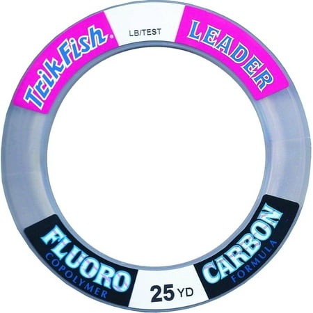 Trik Fish 25FLS01501 Fluorocarbon Leader Wrist Spool 15 lb 25 Yards (Best Knot For Fluorocarbon Leader)