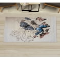 thumbnail image 1 of Butterfly Decorative Rug, Monarch Butterflies Vintage Damask Inspired Design, Quality Carpet for Bedroom Dorm and Living Room, 6 Sizes, Sepia Rose, by Ambesonne, 1 of 1