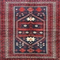 thumbnail image 1 of Ahgly Company Machine Washable Indoor Square Traditional Mauve Taupe Purple Area Rugs, 5' Square, 1 of 7