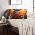 thumbnail image 6 of Lsque Cartoon Puppy Sunset Pattern Pillow Case – Soft & Cozy Throw Pillow Cover, Hypoallergenic Cushion Case for Sleeping Women with Envelope Closure-14"x20", 6 of 6