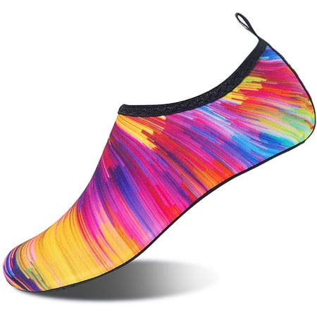 

Womens and Mens Water Shoes Quick-Dry for Beach Swim Surf Colourful (34-35)