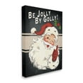 thumbnail image 3 of Be Jolly By Golly Vintage Christmas Santa Holiday Graphic Art Gallery Wrapped Canvas Print Wall Art, 3 of 7