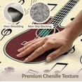 thumbnail image 6 of ODIKA Music Cd Note Guitar Piano Keys Disc Shape Motifs Keyboard Border Easy Care Kids Safe for Small Living Room, Playroom, Bedroom, 6 of 7