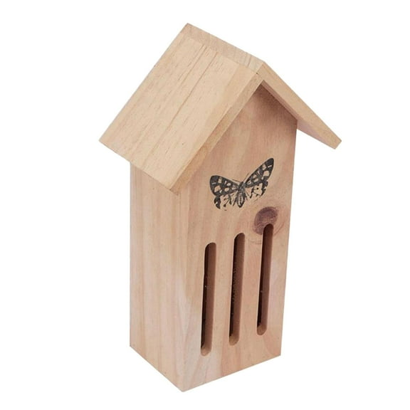 Wooden Butterfly House Waterproof Haven for Butterflies Bugs Yard Decor Tree
