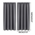 thumbnail image 3 of Holloyiver Blackout Curtains Panels for Bedroom, Solid Thermal Insulated Window Treatment Rod Pocket Blackout Drapes for Living Room (1 Panels, 37.8" Wide by 63.0" Long, Gray), 3 of 9