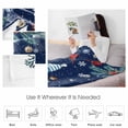 thumbnail image 4 of Christmas Snowman Throw Flannel Blanket 50x60In Classic Winter Christmas Tree Deep Blue Super Soft Cozy Bed Blanket, Lightweight Plush Fuzzy Bed Throw for Bedroom Sofa Couch Living Room, 4 of 4