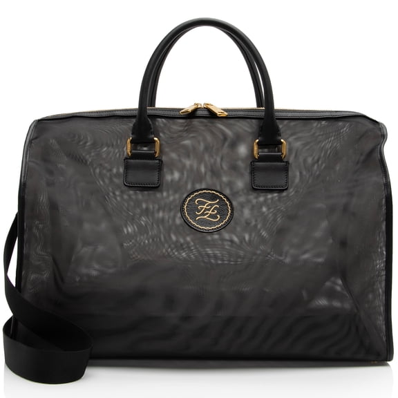 Pre-Owned Fendi Mesh Karligraphy Duffle