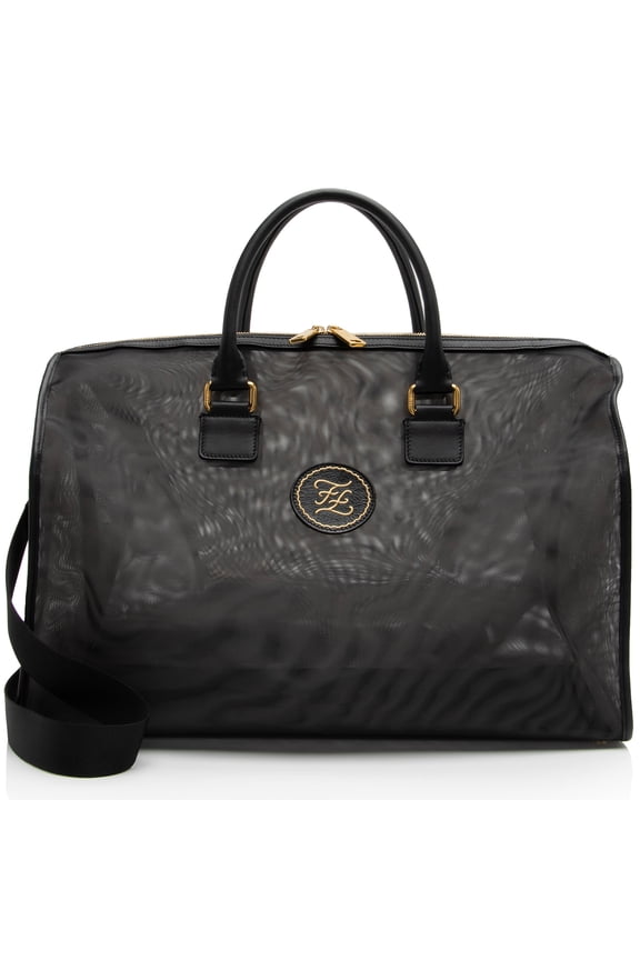 Pre-Owned Fendi Mesh Karligraphy Duffle