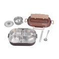 thumbnail image 4 of BuyWeek Boîte à Bento, Boîte à Lunch Isotherme en Acier Inoxydable Boîtes à Bento à 4 Compartiments pour Enfants Étudiants(Le noir), 4 of 8