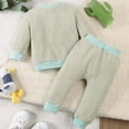 thumbnail image 6 of Baby Toddler Girl Girl Fall Winter Clothes Embroidery Pullover Pants Sets Infant Long Sleeve Sweatshirt Outfits 3-6 Months Light Green, 6 of 6