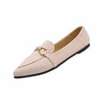 thumbnail image 3 of Lenago Flats for Women Low Shallow Heel Dress Shoes Slip-On Walking Shoes Round Toe Office Shopping Party Travel Rose Gold Size-9.5, 3 of 10