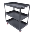 thumbnail image 6 of Miumaeov 3 Tier Rolling Tool Cart Industrial Service Cart Heavy Duty Steel Utility Cart Tool Organizer for Garage Warehouse & Repair Shop Black, 6 of 15