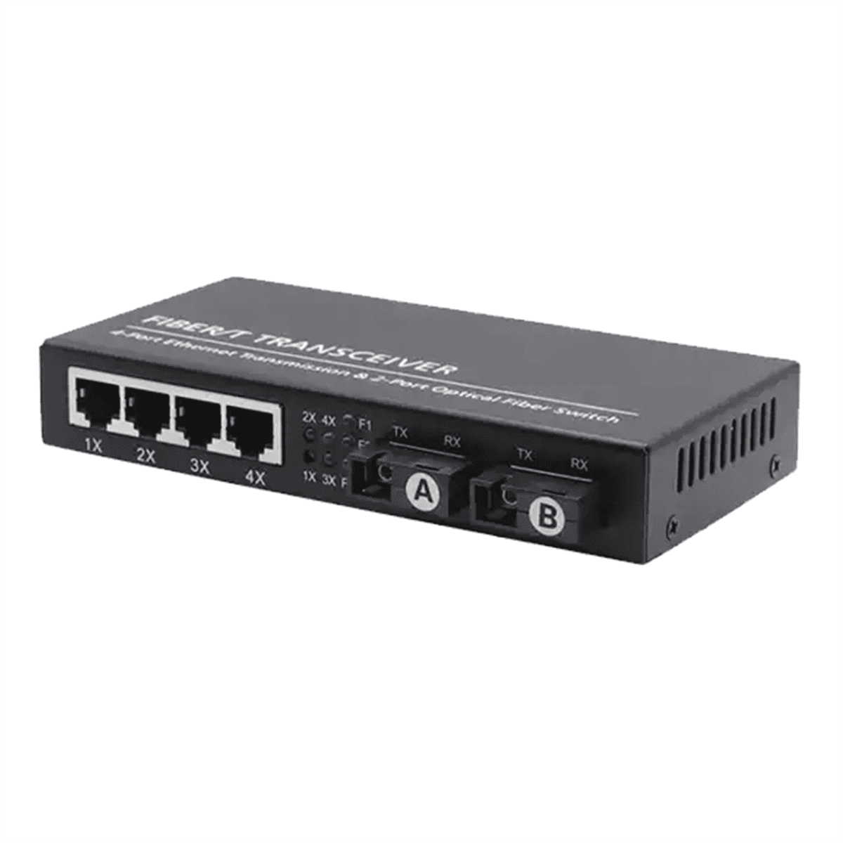 Gigabit Ethernet Fiber Switch SC Singlemode 20KM 2 SC Fiber 4 RJ45 Port 100/1000M Fiber Optical Media Converter US Plug