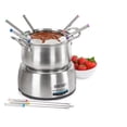 thumbnail image 2 of HomeCraft Stainless Steel Fondue Set, 8-Cup Electric Fondue Pot with 8 Color-Coded Dipping Forks, 2 of 11