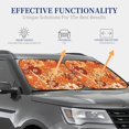 thumbnail image 5 of Uemuo Hippie Flower Printed 2 PCS Car Windshield Sun Shade, Auto Sun Heat and UV Rays Blocker, Foldable Automotive Front Window Sunshade Protector, 5 of 7