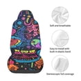thumbnail image 3 of Lsque Neon Graffiti Urban Art Pattern Car Seat Covers for Front Seats , Waterproof Seat Covers for Cars, Sporty Front Seat Covers,Car Seat Cover Protector Front Seats, 3 of 5