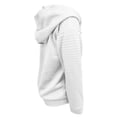 thumbnail image 5 of WTOBBY Women's Solid Color Zipper Hooded Cardigan Long Sleeved Sweatshirt Jacket, Casual Streetwear Top with Front Pocket and Comfortable Loose Fit,White M, 5 of 6
