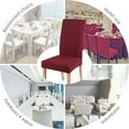 thumbnail image 6 of Chair Cover, Stretch Chair Seat Cover Removable Washable Dining Room Stool Chair Slipcovers Chair Protective Seat Covers(Burgundy+1 pcs), 6 of 6
