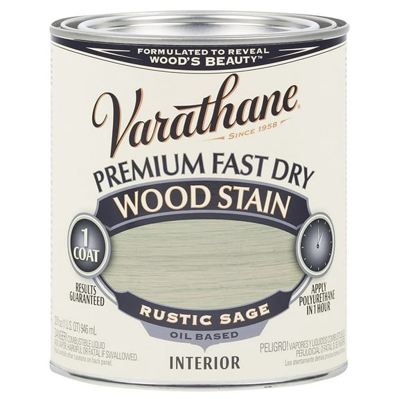 Rust-Oleum 297426 Rustic Sage Varathane Premium Fast Dry Wood Stain, 1 Quart, 2 Pint Can Pack of 2