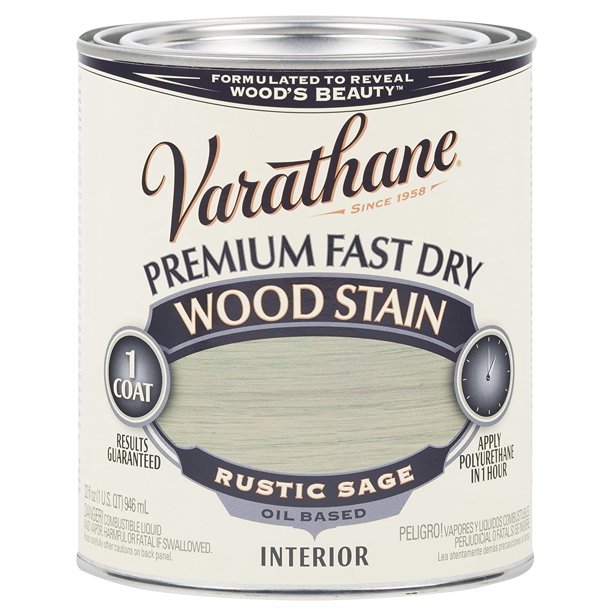 RustOleum 297426 Rustic Sage Varathane Premium Fast Dry Wood Stain, 1 Quart, 2 Pint Can Pack of