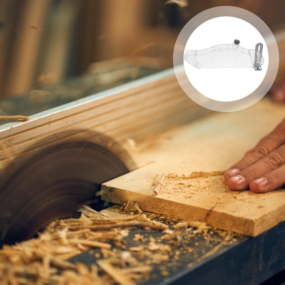 PTOOTP Transparent Table Saw Dust Cover with Efficient Dust Collection and Safety Guard for Woodworking Saws
