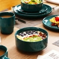thumbnail image 5 of LOVECASA Dinnerware Sets, Porcelain Dinner Set for 4, 16-Piece Round Blackish Green,, 5 of 9