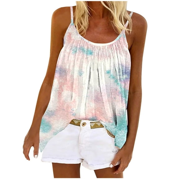 Lolmot Tank Tops for Women Casual Summer Sexy Print Sleeveless Camisole T-Shirt Casual Vest Tees Tops Tank Tops