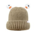 thumbnail image 2 of Kids Light-up Beanie Caps Soft Winter Warm Snail Antenna Knit Hats Kids Skull Caps, 2 of 3