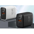 thumbnail image 3 of Cargador Vebner Dual USB-C USB-A Fast GaN de 45 W, color blanco, 3 of 5