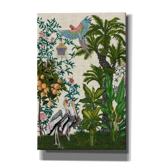 Epic Graffiti 'Paradis Chinoiserie II' by Naomi McCavitt, Canvas Wall Art, 26"x40"