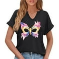 thumbnail image 5 of Neewe Women's T Shirts Summer Tops Simple Graphic Shirts Short Sleeve Vacation Casual Blouse Tee, 5 of 6