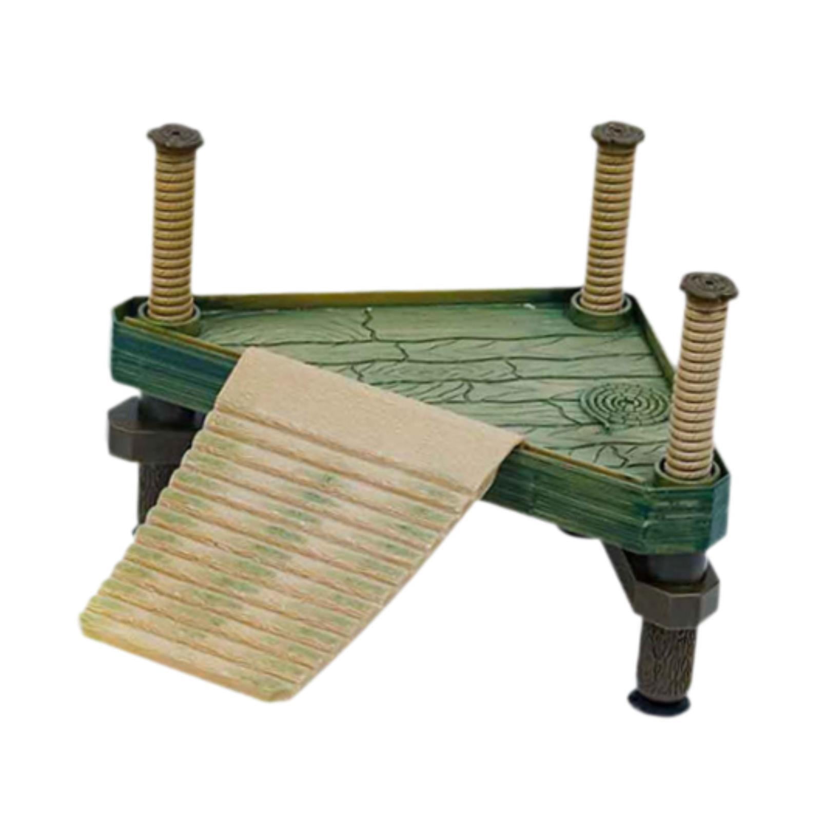 TOOYFUL Turtle Ramp Turtle Resting Reptile Hide Cave Hideouts Turtle Resting Basking for Newts Semi Aquatic Animals 35x23.5x28.5cm