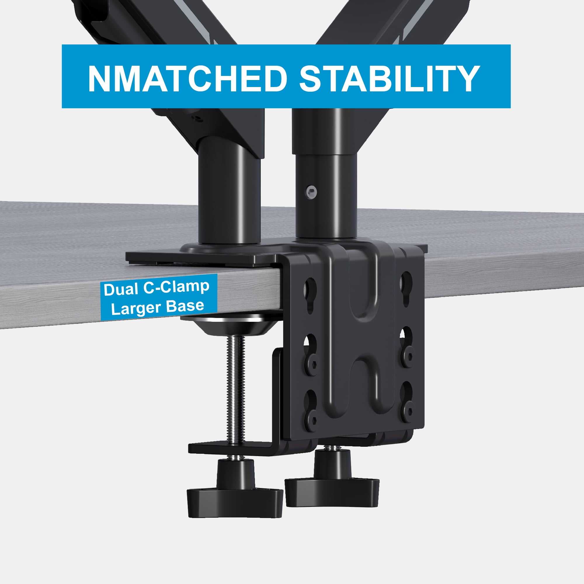 RmagineX Dual Monitor Arm Desk Mount, Adjustable Gas Spring Dual Monitor Stand, Fits 17-35 Inch Screen, Full Motion Dual Monitor Holder , VESA Mount, Holds Up to 22lbs Each Arm, Black