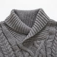 thumbnail image 3 of Vedolay Turtleneck Men Long Sleeve Turtleneck Pullover Sweater with Plus Size Grey,2XL, 3 of 4