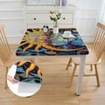 thumbnail image 2 of WYYP Faces Sun Moon Psychedelic Art Square Tablecloth 100% Polyester Fiber 36*36, 2 of 8