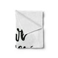 thumbnail image 2 of Live Laugh Love Soft Flannel Fleece Throw Blanket, Hand Drawn Monochrome Message and Heart with Stained Background, Cozy Plush for Indoor and Outdoor Use, 70" x 90", Black White, by Ambesonne, 2 of 5
